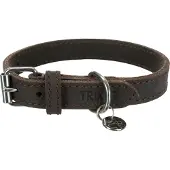 Trixie halsband hond rustic vetleer donkerbruin 42-48x2,5 cm