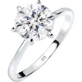 Elli Ring 'Kristall' zilver / transparant