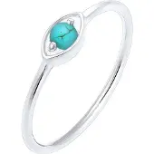 Elli Ring 'Evil Eye' turquoise / zilver