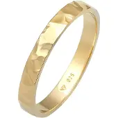 Elli - Elli Ringen Dames Ring Basic Fijn Gehamerde Trend in 925 Sterling Zilver