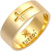 KUZZOI Ring 'Kreuz' goud