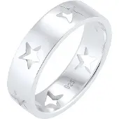 Elli - Elli Ringen Dames Sterren Astro Uitgesneden in 925 Sterling Zilver