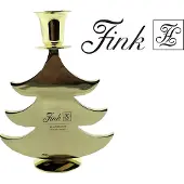 Fink Vergulde Kerstboom Kandelaar 15 cm