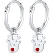 Elli Oorbellen rood / zilver