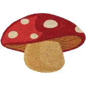 Fisura deurushroom 60 x 40 cm kokosvezel/PVC naturel/rood
