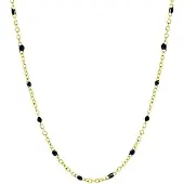 Lucardi Dames Selene Ketting - Staal - Ketting - Cadeau - 45 cm - Goudkleurig