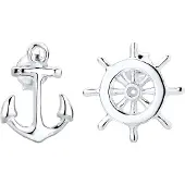Elli Oorbellen 'Anker & Steuerrad' zilver