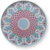 Pip studio Serveerschaal Flower Festival Scallop Deco Light Blue 21 cm