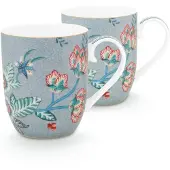 Pip studio Mok Flower Festival Light Blue 145 ml (2-Delig)