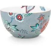 Pip studio Flower Festival Ontbijtkom - Licht Blauw - Porselein - 15cm