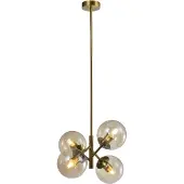 LumenXL Retro hanglamp met amber glas 4-lichts – Florence