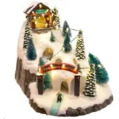 Lumineo Kersttafereel | | Skigebied (39 leds, Bewegend)