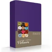 Romanette Hoeslaken Paars (Velours)-1-persoons (80/90 x 200/210/220 cm)