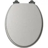 Allibert by KETER Toiletzitting allibert silver geperst hout soft close zilver