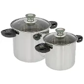 Bo Camp - Pannenset - Elegance Compact 2 - 2-Delig - RVS