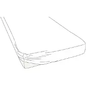 Kayori Topper Hoeslaken Shizu Wit (Percal)-100 x 200 cm