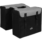 Polydaun dubbele fietstas 34 liter zwart/zilver