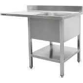 Saro Spoeltafel met 1 wasbak, rechts, 120Bx70Dx85H cm
