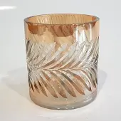 J-Line Windlicht Diamant - Goud - ø 8 x 9 cm hoog.