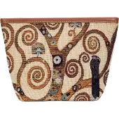 Goebel - Gustav Klimt | Tas De Levensboom | Make-up tas - 25cm - Stof