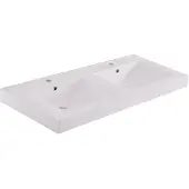 Mueller Vision kunstmarmer dubbele wastafel 120x46cm