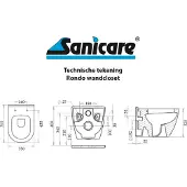 Sanicare Rondo toilet met Rondo slim zitting