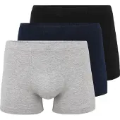 Schiesser Boxershorts navy / grijs gemêleerd / zwart