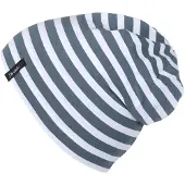 Sterntaler Beanie Slouch Gestreepte Jersey Grijs Blauw | Maat: 51 cm