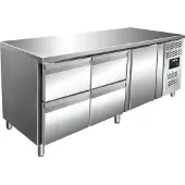 Saro Koelwerkbank Saro, RVS, 1 deur/4 lades, 180(b)x95(h)x70(d), 230V/350W