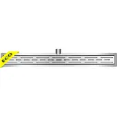 Mueller Eco douchegoot met flens en rooster 80x7cm RVS