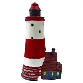 Superfish Aquarium Decoratie DecoLED Vuurtoren Rood / Wit 10,5 X 9,3 X 16,4 Cm
