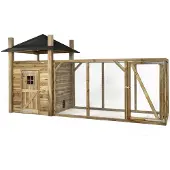 Voldux Hooiberg Loes XL - Kippenhok - Naturel - 462x175x225 cm