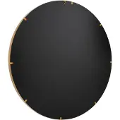 J-Line Mirror round high border metal/glass gold large