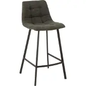 J-Line Barstool stephane textile/metal dark grey