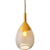 Ebb & Flow Glazen hanglamp Lute M, dimbaar, messing / goud, Woon-/ Eetkamer, Glas, Scandinavisch, hanglamp