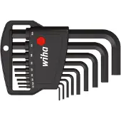 Wiha Inbus Haakse schroevendraaierset 1.5 mm, 2 mm, 2.5 mm, 3 mm, 4 mm, 5 mm, 6 mm, 8 mm, 10 mm 9-delig