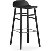 Normann Copenhagen Barstoel Form Black Oak 75 cm Black