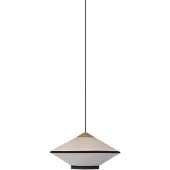 Forestier Hanglampe , Cymbal S, dimbare, Beige, Woonkamer, Stof, Designer