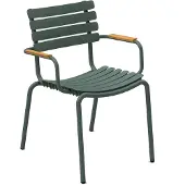Houe ReCLIPS stoel met armleuning Aluminium frame 2 stuks