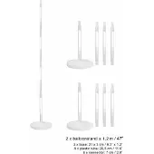 Sans marque Ballonpilaren set 2-stuks 120cm hoog geschikt voor elk feest