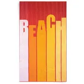 Zwoltex | Strandlaken Beach katoen rood 160x100 cm badlakens & handdoeken | NADUVI