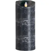 Sompex Flame LED kaars van echt was - antraciet / zwart L