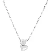 Lucardi Dames Ketting met hanger letter - Staal - Ketting - Cadeau voor vrouwen - 43 cm - Zilverkleurig