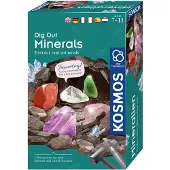 Kosmos Dig Out Minerals - Opgravingsset - Graaf Echte Mineralen Op - Inclusief Bergkristal, Amethist, Rozenkwarts, Aventurijn en Rode Jaspis - STEM Speelgoed - Vanaf 7 Jaar