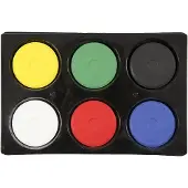 Colortime Grote navulblokken waterverf in palet, 6st.