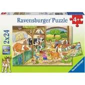 Ravensburger puzzel Vrolijk Boerderijleven 2x24 Stukjes