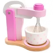 Mentari houten speelgoed mixer - speelkeuken accessoire - kleurrijk.