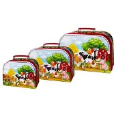 Simply For Kids 3-delige kofferset boerderij