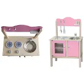 Simply For Kids houten kinderkeuken roze