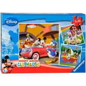 Ravensburger puzzel Disney Mickey Mouse: Iedereen houdt van Mickey - 3x49 stukjes - kinderpuzzel